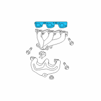 OEM 2010 Jeep Wrangler Gasket-Exhaust Manifold Diagram - 4892409AA