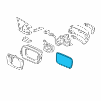 OEM 2006 Acura RL Mirror Set, Driver Side (R1400) (Heated) (Coo) Diagram - 76253-SJA-305