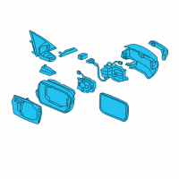 OEM 2007 Acura RL Mirror Set (Opulent Blue Pearl) Diagram - 76200-SJA-315ZA