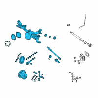 OEM 2018 Jeep Wrangler Axle-Service Front Diagram - 68400737AA