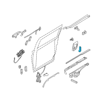 OEM 2010 Kia Sedona Rear Door Inside Handle Assembly, Left Diagram - 836104D000DP