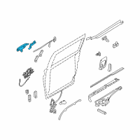 OEM 2007 Hyundai Entourage Rear Exterior Door Handle Assembly, Left Diagram - 83650-4D001