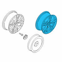 OEM 2020 BMW X1 Disc Wheel, Light Alloy, Orbitgrey Diagram - 36-10-7-849-120