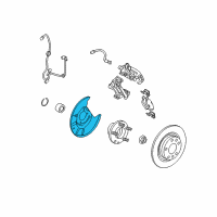 OEM 2008 Mercury Milan Splash Shield Diagram - AE5Z-2C028-B