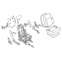 OEM 2016 Nissan Quest Pad Assembly-2ND Seat Cushion, RH Diagram - 88311-1JA1D