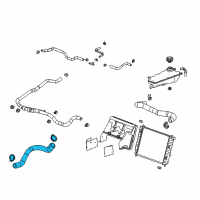 OEM 2004 Cadillac XLR Outlet Radiator Coolant Hose Assembly Diagram - 10346010