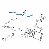 OEM 2004 Cadillac XLR Engine Coolant Overflow Hose Assembly Diagram - 10441373