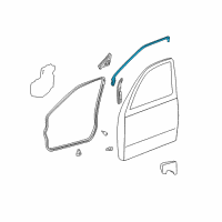 OEM Lexus Weatherstrip, Front Door, Upper, LH Diagram - 67864-50030