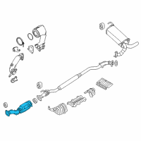 OEM 2016 Nissan Juke Exhaust Tube Assembly, Front Diagram - 20010-3YM0B