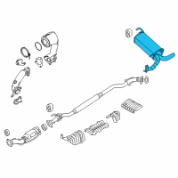 OEM 2013 Nissan Juke Exhaust, Main Muffler Assembly Diagram - 20100-1KD0C