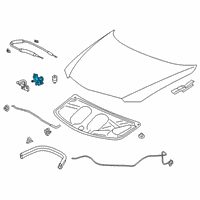 OEM 2018 Acura MDX Lock Assembly, Hood (Security) Diagram - 74120-TZ5-A03