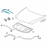 OEM 2019 Acura ILX REMOTE WIRE, HOOD Diagram - 74140-T3R-A00