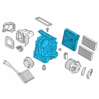 OEM BMW Empty Housing, Heater - A/C W/Evaporator Diagram - 64-11-6-827-062