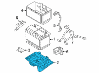 OEM Hyundai TRAY ASSY-BATTERY Diagram - 37150-K5000