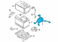 OEM Hyundai Santa Cruz WIRING ASSY-BATTERY Diagram - 91850-K5110