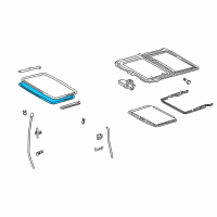 OEM Lexus GS450h Weatherstrip, Sliding Roof Panel Or Removable Roof Diagram - 63251-30100