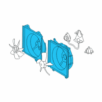 OEM 2003 Toyota RAV4 Fan Shroud Diagram - 16711-28150