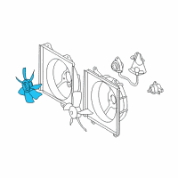 OEM 2003 Toyota RAV4 Fan Blade Diagram - 16361-28070