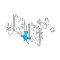 OEM 2004 Scion xA Fan Motor Diagram - 16361-21050