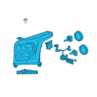 OEM 2019 GMC Yukon Front Headlight Assembly Diagram - 84294010