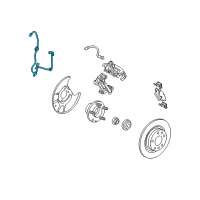 OEM Mercury Milan Rear Speed Sensor Diagram - AE5Z-2C182-A