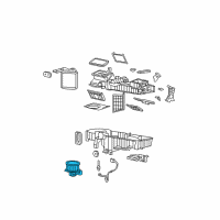 OEM 2004 GMC Canyon Motor Asm, Blower (W/ Impeller) Diagram - 89019086