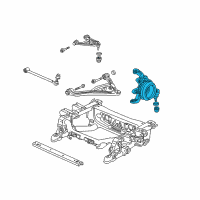 OEM 2003 Honda S2000 Knuckle, Right Rear Diagram - 52210-S2A-000