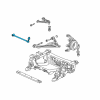 OEM 2000 Honda S2000 Arm, Left Rear Control Diagram - 52345-S2A-003