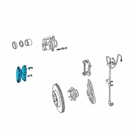 OEM 2008 Chrysler 300 Front Disc Brake Pad Kit Diagram - 2AMV3558AB