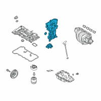 OEM 2017 Kia Optima Cover Assembly-Timing Chain Diagram - 213502E450