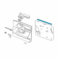 OEM Cadillac Belt Weatherstrip Diagram - 15138387