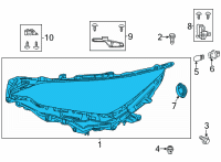 OEM Lexus NX350h UNIT ASSY, HEADLAMP Diagram - 81070-78260