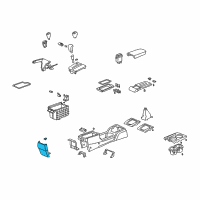 OEM 2007 Honda Accord Garnish, Center Console *NH167L* (GRAPHITE BLACK) Diagram - 83403-SDA-A01ZA