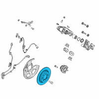 OEM 2017 Hyundai Sonata Disc-Rear Brake Diagram - 58411-3V500