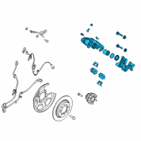 OEM 2018 Hyundai Sonata Brake Assembly-Rear Wheel, RH Diagram - 58230-E6500