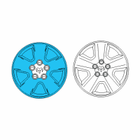 OEM 2012 Dodge Caliber Wheel Cover Diagram - 5151424AA