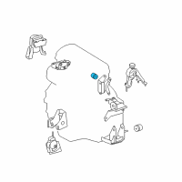 OEM 2010 Toyota Matrix Rear Mount Bracket Damper Diagram - 12351-22090