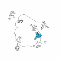 OEM Toyota Matrix Side Mount Diagram - 12372-0H150