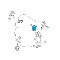 OEM Toyota Matrix Rear Mount Bracket Diagram - 12321-0H080