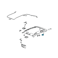 OEM 2007 Buick LaCrosse Lamp Asm-Roof Rail Rear Courtesy & Reading *Gray A Diagram - 15838003