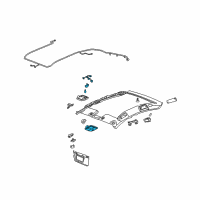 OEM Buick LaCrosse Lamp Asm-Roof Console Courtesy & Reading *Neutral Diagram - 25790437