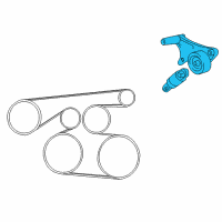 OEM 2001 Toyota RAV4 Serpentine Tensioner Diagram - 16620-28090