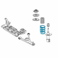 OEM 2010 Chrysler PT Cruiser Front Suspension Coil Spring Diagram - 4656523AD