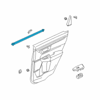 OEM 2022 Honda CR-V Weatherstrip, R. RR. Door (Inner) Diagram - 72835-TLA-A01