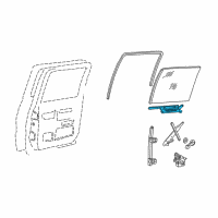 OEM Chevrolet K1500 Suburban Sash, Rear Side Door Window Diagram - 15646177