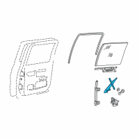 OEM 1998 GMC C2500 Suburban Rear Side Door Window Regulator Assembly Diagram - 15643720