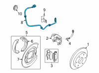 OEM Nissan Frontier Sensor Assembly Anti Ski, Rear Diagram - 47900-9CA6A