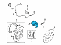 OEM 2013 Nissan Frontier Brake-Rear LH Diagram - 44011-ZL42A