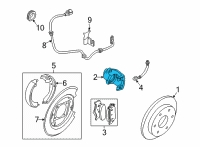 OEM 2012 Nissan Frontier Brake-Rear LH Diagram - 44011-ZL42A