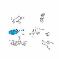 OEM Honda Canister Assembly Diagram - 17011-SWA-A01